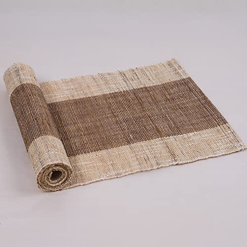 Sh000ad Sackleinen Tischläufer,Natural Jute Country Vintage Stoff Tischband,100% Ramie Kommode Abdeckung,für Familienfeiern,Hochzeitsfeier,Alltag,Feiertage,Hotel Tischdeko (45x80cm/18x31.5in) von Sh000ad