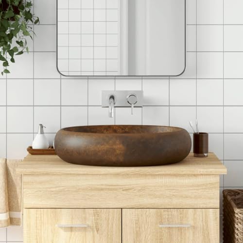 ShGaxin Aufsatzwaschbecken Braun Oval 59x40x15 cm Keramik, Waschbecken, Waschtisch, Handwaschbecken - 155084 ShGaxin Aufsatzwaschbecken Braun Oval 59x40x15 cm Keramik, Waschbecken, Waschtisch, Handwaschbecken - 155084 von ShGaxin