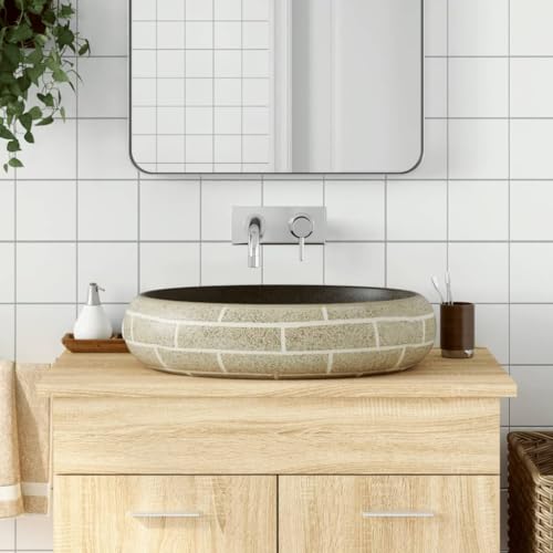 ShGaxin Aufsatzwaschbecken Mehrfarbig Oval 59x40x15 cm Keramik, Waschbecken, Waschtisch, Handwaschbecken - 155090 ShGaxin Aufsatzwaschbecken Mehrfarbig Oval 59x40x15 cm Keramik, Waschbecken, Waschtisch, Handwaschbecken - 155090 von ShGaxin