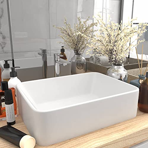 ShGaxin Luxus-Waschbecken, Aufsatzwaschbecken, Bathroom Sink, Waschtisch, Ablaufgarnitur, Aufsatzbecken, Matt Weiß 41x30x12 cm Keramik ShGaxin Luxus-Waschbecken, Aufsatzwaschbecken, Bathroom Sink, Waschtisch, Ablaufgarnitur, Aufsatzbecken, Matt Weiß 41x30x12 cm Keramik von ShGaxin