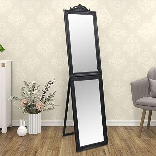 ShGaxin Standspiegel Schwarz 40x160 cm, Ganzkörperspiegel, Full Length Mirror, Spiegel Zum Hinstellen, Bodenspiegel, Großer Spiegel, Standing Mirror von ShGaxin