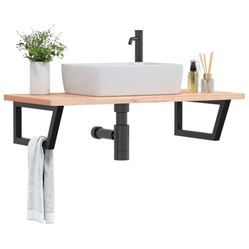 ShGaxin Wand-Waschbecken-Regal aus Stahl und Massivholz, zum Aufhängen an der Wand, Waschtisch - 3302435 ShGaxin Wand-Waschbecken-Regal aus Stahl und Massivholz, zum Aufhängen an der Wand, Waschtisch - 3302435 von ShGaxin