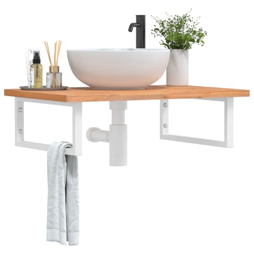 ShGaxin Wand-Waschbecken-Regal aus Stahl und Massivholz, zum Aufhängen an der Wand, Waschtisch - 3302448 ShGaxin Wand-Waschbecken-Regal aus Stahl und Massivholz, zum Aufhängen an der Wand, Waschtisch - 3302448 von ShGaxin
