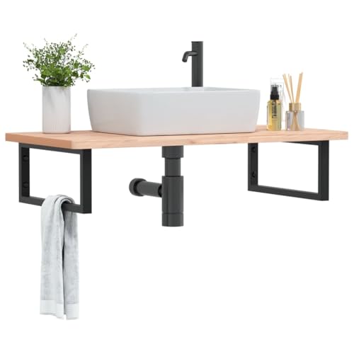 ShGaxin Wandwaschbecken aus Stahl und Massivholz, zum Aufhängen an der Wand, Waschtisch - 3302433 ShGaxin Wandwaschbecken aus Stahl und Massivholz, zum Aufhängen an der Wand, Waschtisch - 3302433 von ShGaxin