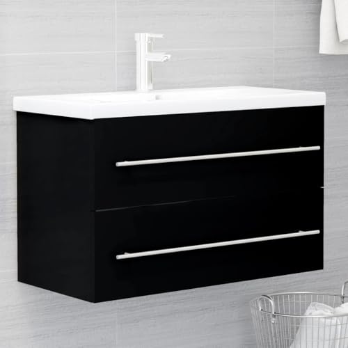 ShGaxin Waschtisch aus Spanplatten, Schwarz, Badezimmerschrank, Waschtischmöbel, Badezimmermöbel, Badezimmerschränke, Waschbeckenmöbel ShGaxin Waschtisch aus Spanplatten, Schwarz, Badezimmerschrank, Waschtischmöbel, Badezimmermöbel, Badezimmerschränke, Waschbeckenmöbel von ShGaxin