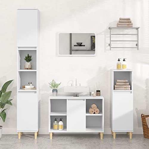 ShGaxin Waschtischunterschrank Sperrholz Weiß 80x33x60 cm Badschrank Waschtisch Unterschrank Waschtisch 821284 ShGaxin Waschtischunterschrank Sperrholz Weiß 80x33x60 cm Badschrank Waschtisch Unterschrank Waschtisch 821284 von ShGaxin