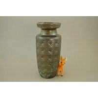 Vase Scheurich/261 22 Dekor Prisma Seltene Glasur | West German Pottery 60Er von ShabbRockRepublic
