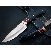 Handgefertigt Schöne D2 Stahl 10 " Jagd Fix Klingen Skkiner Messer Micarta Griff Mit Lederscheide Am Besten Für Jahrestag Geschenk von ShahraizUSA