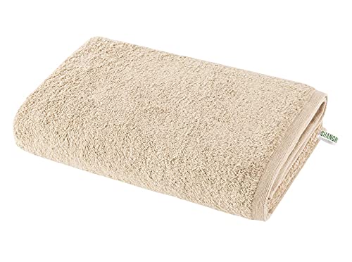 Shangrila Badetuch Premium Qualität »Montreal« BxL 70x140 cm Beige 500 g/m² 100% Bio Baumwolle Kuschelig Weich sehr saugfähig Made in Green, 2020103 von Shangrila