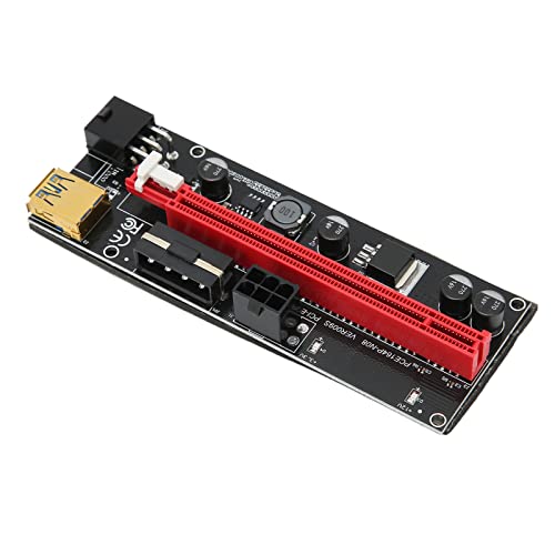 PCIE Riser, Feste Schnalle 6P-Schnittstelle Effektives Schutz-Riser-Kabel 4 FP-Kondensatoren für Büro für Zuhause zur Verbesserung der Stromversorgung von Shanrya