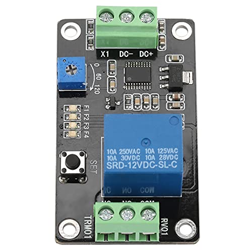 Verzögerung Ein Aus Relais, 555 Timer DC 5V/12V/24V Zeitrelais Zeitrelais, Selbsthemmend für Anti-Reverse-Funktion Auslöseverzögerungsfunktion (DC12V) von Shanrya