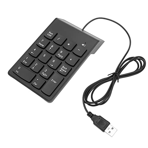 WinmetEuro Ziffernblock, 18 Tasten Numpad breite Kompatibilität Plug and Play kabelgebunden USB 2.0 für Büro für Schule für Bank von Shanrya