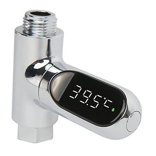 Sharplace Duschthermometer, Digitalanzeige, Wassertemperaturmesser, LED-Anzeige, Echtzeit-Überwachung, Baby-Badewasser-Thermometer für Zuhause, Küche von Sharplace