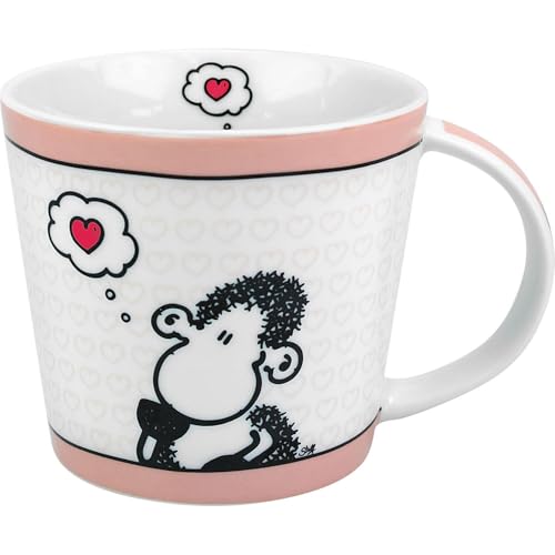 Sheepworld Tasse Damit Du weißt, dass ich immer an Dich denke | Kaffeetasse, Porzellan, 33 cl, Rosa | Geschenk Liebe, Valentinstag, Weihnachten | 42690 von Sheepworld