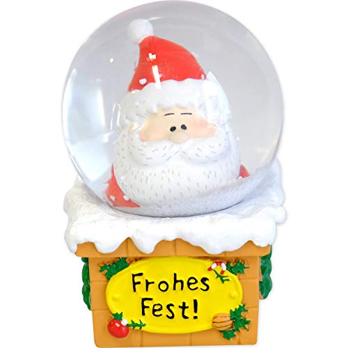 Sheepworld - 49725 - Schneekugel, Schüttelkugel, Weihnachtsmann, Traumkugel, Frohes Fest, Polyresin, 8cm x 4,5cm von Sheepworld