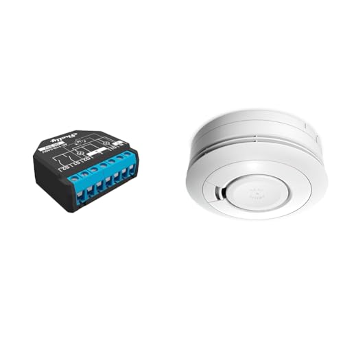 Shelly Plus 2PM | Wlan & Bluetooth 2 Kanäle Smart Relais Schalter mit Leistungsmessung & Ei Electronics Ei650 Rauchwarnmelder, Rauchmelder von Shelly