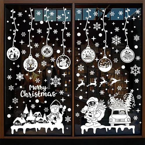 Weihnachts Dekoration Fenster,Christmas Stickers Window,Weihnachtsbilder Fenster,Weihnachten Fensterdeko,Weihnachtsdeko Fenster,Fensterbilder Weihnachten von Shengruili