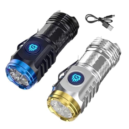 Shenrongtong Dreiäugiges Mon-Ster Mini-Taschenlampe, Blitz, Super-Power-Taschenlampe, 5 Modi, wiederaufladbare LED-helle Camping-Taschenlampe | Winzige Handtaschenlampe zum Must-Have beim Wandern von Shenrongtong