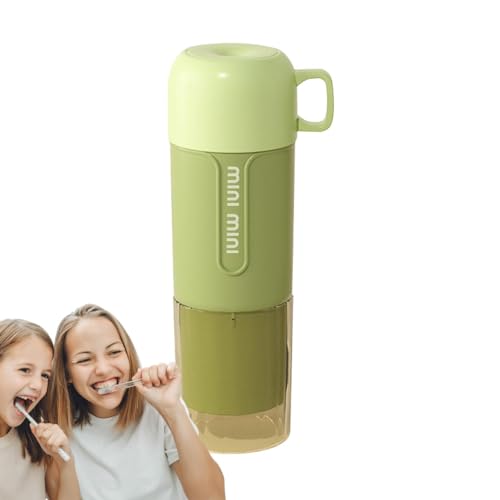 Shenrongtong Mundspülbecher für die Reise,Reise-Mundspülbecher | 3-in-1 abnehmbare tragbare Mundspülbecher | Multifunktionales Outdoor-Reisezubehör, verschließbare Wiederverwendbare Toilettenartikel von Shenrongtong