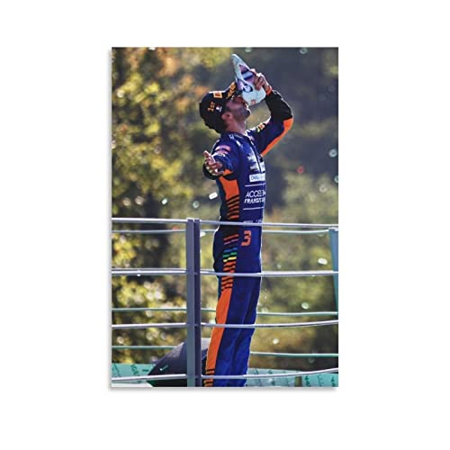 Shenywell Bilder Wohnzimmer Modern Daniel Ricciardo F1 Sieger-Poster,Raumdekoration, Wandkunst für Schlafzimmer, Wohnzimmer 30x40cm Kein Rahmen von Shenywell