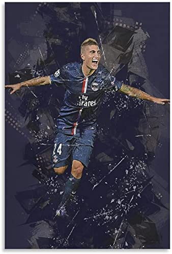 Shenywell Bilder Wohnzimmer Modern Marco Verratti HD Fußball Sport Poster Wohnzimmer Dekor Kinderzimmer Dekoration Malerei 30x40cm Kein Rahmen von Shenywell