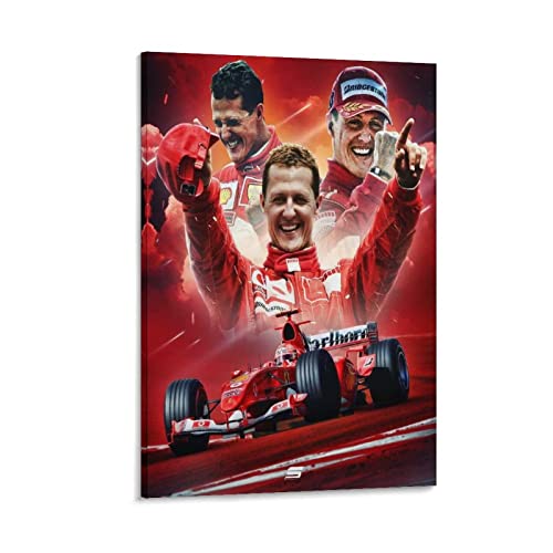 Shenywell Bilder Wohnzimmer Modern Michael Schumacher Tapete, HD-Leinwand-Kunstposter Modern für Zuhause, Zimmer, Büro, Wanddekoration 30x40cm Kein Rahmen von Shenywell