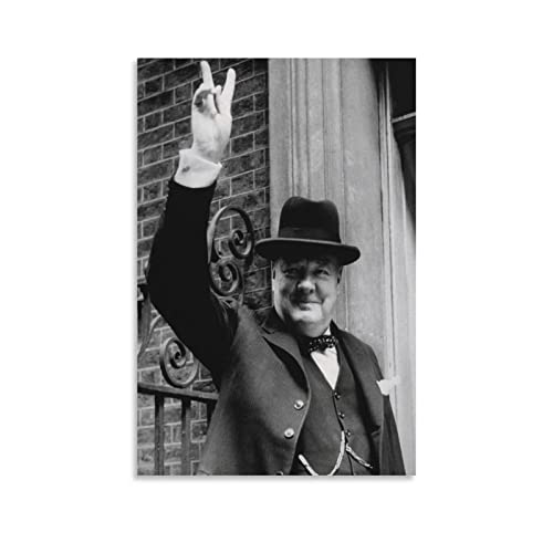 Shenywell Leinwand Bilder Winston Churchill Poster Dekorative Malerei Leinwand Wandkunst 30x40cm Kein Rahmen von Shenywell