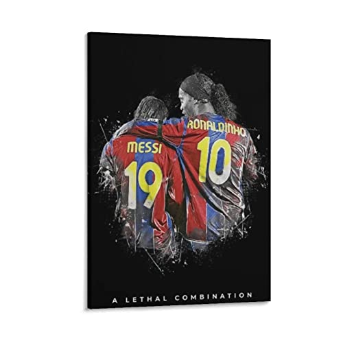 Shenywell Poster Kunstdrucke Ronaldinho und Messi Sport 30x40cm Kein Rahmen von Shenywell