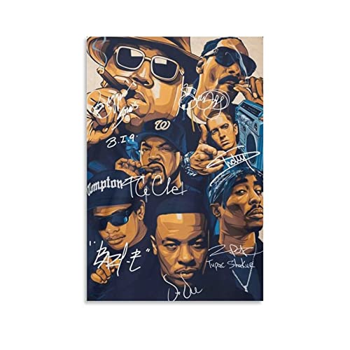 Shenywell Wanddeko Poster Hip Hop Old School Rapper Kunst Wohnzimmer Schlafzimmer Heimtextilien 30x40cm Kein Rahmen von Shenywell