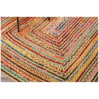 Teppiche-100% Natürliche Baumwolle Jutefaser Rechteckiger Teppich-Boho Teppich-Yoga Mediation Teppich-Umweltfreundlich - Handgemacht-Raum Dekor-Jute von ShineyFeatherUK