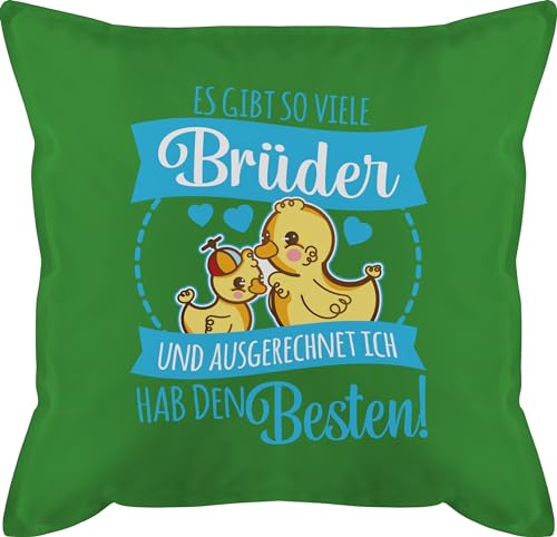 Kissen 50x50 - Bruder - Es gibt so viele Brüder - hellblau - 50 x 50 cm - Grün - geschenk geschenke für weihnachten den geschenkidee zu einen fuer brother geschwister geburtstag lustig sprüche von Shirtracer