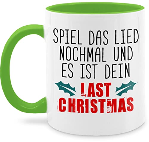 Tasse Tassen 325ml - Statement Sprüche - Last christmas - 325 ml - Hellgrün - weihnachten spruchtasse sarkasmus kaffeetasse spruchtassen spruch mug lustige spruechen cup mit sprüchen sprüche, von Shirtracer