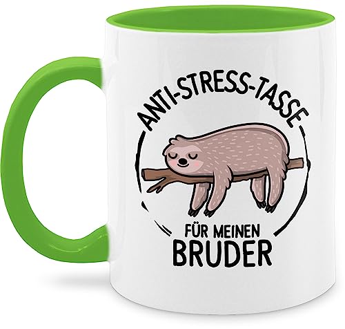 Tasse Tassen 325ml - Anti-Stress-Tasse für meinen Bruder - 325 ml - Hellgrün - brüder geschenk geschenke zu weihnachten geschenkidee den geburtstag bester fuer personalisierte besten seinen von Shirtracer