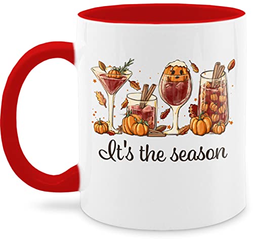 Tasse Tassen 325ml - Halloween - It's the Season - Kürbis Gläser Punsch - dunkel - 325 ml - Rot - haloween outfits hellowee gruselig helloween happy gruselige gruseliges von Shirtracer