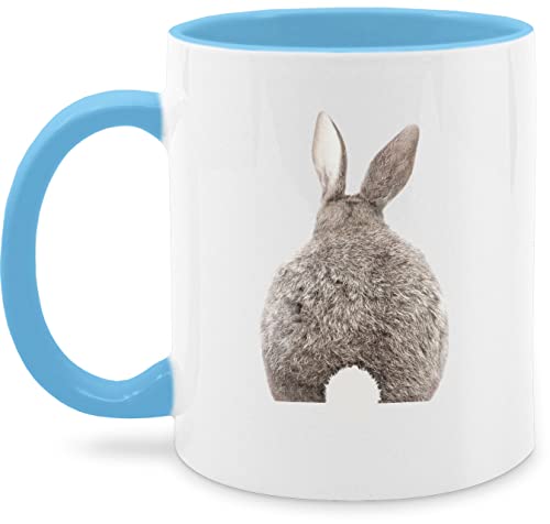 Tasse Tassen 325ml - Ostergeschenke - Ostern Hase Hasen Hasenmotiv - 325 ml - Hellblau - kleinigkeit besondere geschenk ostertassen, ostergeschenk ostersachen ostermotiven osterartikel ostermotiv von Shirtracer