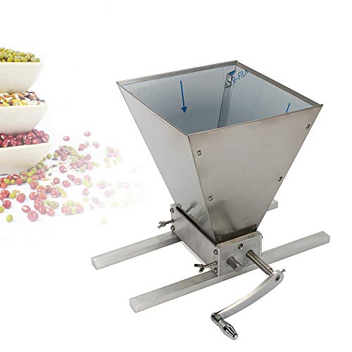 2Rollen GetreidemüHle quetsche Malz Futter Mais Grain Schrot Grinder Hand MüHle Heimbrauer Crusher Brewers Verstellbar mahlmaschine Manuelle Einstellbare (Edelstahlrollen mit Aluminiumfuß) von Shiyinge