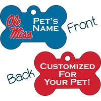 Ole Miss Rebels 2-Seitige Puderblaue Haustier Id Hundemarke | Offiziell Lizenzierte Personalisiert Für Dein von ShopInstaPets