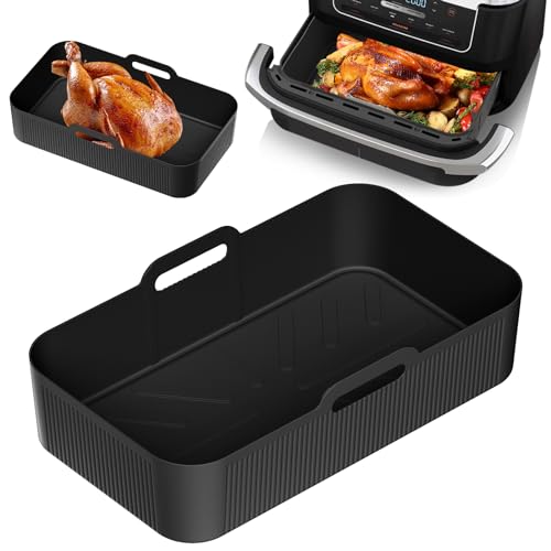 Shujin Heißluftfritteuse Zubehör für Ninja Foodi Flexdrawer 10,4 L AF500DE,1 Pcs Airfryer Silikonform Wiederverwendbar Airfryer Silikonform Zubehör für Ninja AF500EU von Shujin