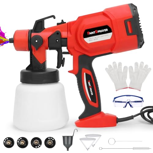 Farbsprühsystem, Shulltji 850W Lackierpistole Elektrisch mit 4 Düsen & 3 Sprühmustern, Farbsprühgerät Verstellbarem Farbfluss, 1400 ML Farbsprühsystem Wandfarbe, Farbpistole für Wände Decken Zäune Farbsprühsystem, Shulltji 850W Lackierpistole Elektrisch mit 4 Düsen & 3 Sprühmustern, Farbsprühgerät Verstellbarem Farbfluss, 1400 ML Farbsprühsystem Wandfarbe, Farbpistole für Wände Decken Zäune von Shulltji