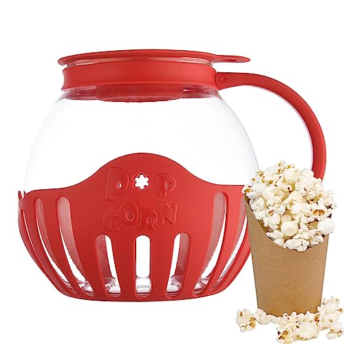 Popcornmaschine, Popcorn Maker, Popcorn Mikrowelle, Popcorn Behälter, Popcorn Topf Schüssel, Mikrowellen-Popcorn-Schüssel, Topf Mikrowellen Luft Popcorn Snack, Glas Ohne BPA Spülmaschinenfest von Shurzzesj