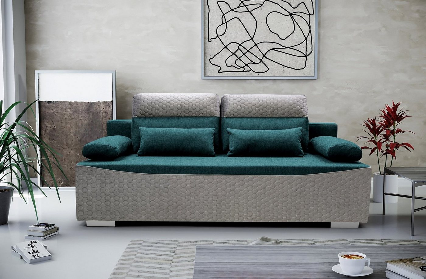 Siblo 2-Sitzer Modernes Zweisitzer Sofa Costanza mit Schlaffunktion von Siblo