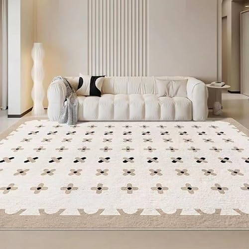 Siebe Wohnzimmerteppich 80X180Cm Braune Blüten Teppiche Schlafzimmer,Teppich Waschbarer Weiche,Teppiche Bequeme ​Für Wohnkultur,Teppiche Dekorative,rutschfeste von Siebe
