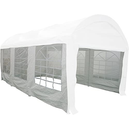 Seitenteile weiß zu Event Pavillon 3x6 Meter, Bezug aus Polyethylen, 140g/m² in weiß, 4 Stück von Siena Garden