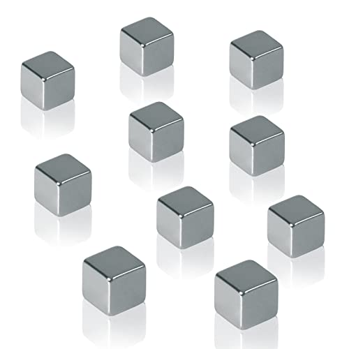 SIGEL BA193 starke Neodym-Magnete Cube, 10er-Set 1x1x1 cm Super-Dym, für Glas-Magnettafeln und Glas-Whiteboards von Sigel