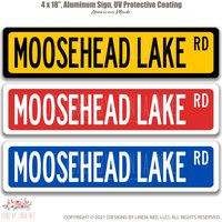 Moosehead Lake Schild, Maine Lakes, Besucher Geschenk, Custom Street Schild See Haus Dekor, Bootfahren Geschenk L-Ssl001 von SignsbyLindaNee