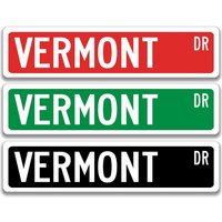 Vermont Schild, Lakes, Besucher Geschenk, Benutzerdefinierte Straßenschild, Dekor, Green Mountain State L-Ssl007 von SignsbyLindaNee