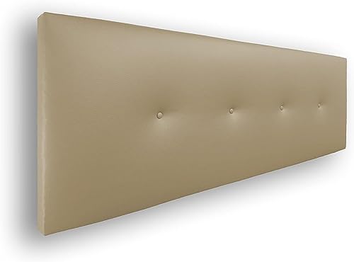 Silcar Home - Gepolstertes Silvi Kopfteil - Elegant Modernes Design, Einfache Montage, Hoher Komfort - Beige, 145 cm, Kunstleder von Silcar Home
