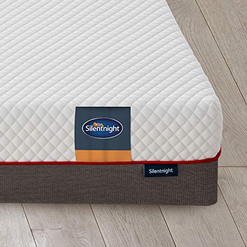 Silentnight Responsive Memory Rolled Foam Schaumstoffmatratze, weiß/grau, Doppelbett von Silentnight