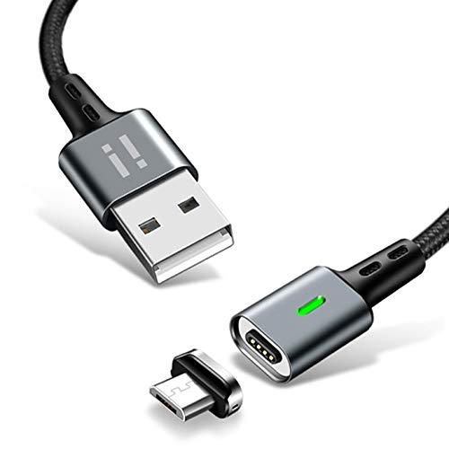 1,5m PLATINUM Nylon Magnet Micro USB Schnellladekabel Quick Charge 3.0 Datenkabel - 1x Kabel + 1x Micro USB Stecker von SilicOne