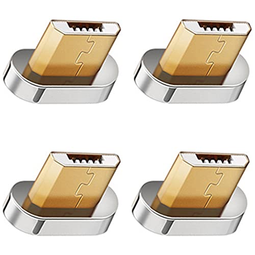 4x Micro USB Adapter für Premium Nylon Magnet USB Ladekabel Datenkabel [4x Micro USB Stecker] von SilicOne